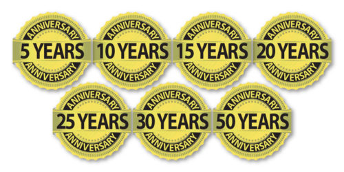Anniversary-stickers